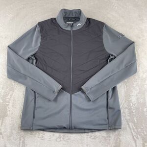 KJUS Release Jacket Men Large Grey Full Zip Performance Golf‎ Ventilated NWOT